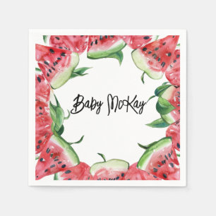 Servilleta De Papel Watermelon Baby Girl Shower Napkins