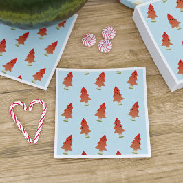 Servilleta De Papel Watermelon Christmas Tree Pattern Summer Fiesta