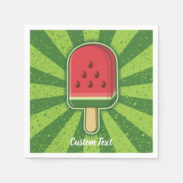 Servilleta De Papel Watermelon Ice Cream Stick (Anverso)