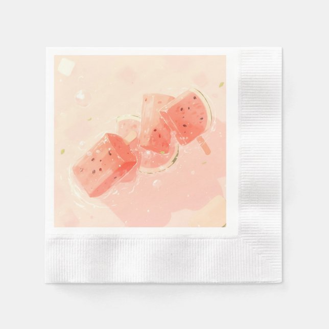 Servilleta De Papel Watermelon Popsicle (Anverso)