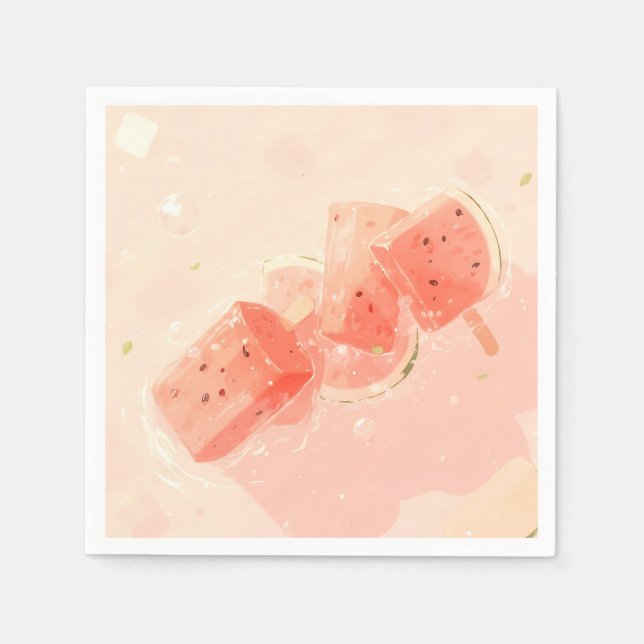 Servilleta De Papel Watermelon Popsicle (Anverso)
