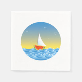 Servilleta De Papel Watermelon Sailboat