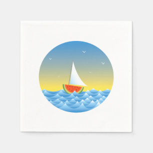 Servilleta De Papel Watermelon Sailboat
