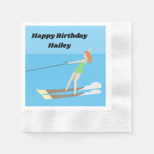 Servilleta De Papel Waterski de estilo vintage