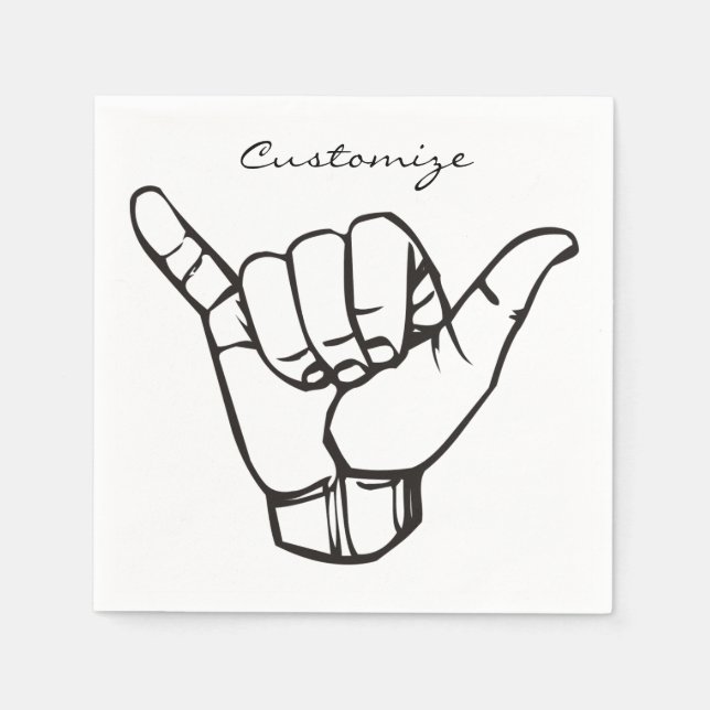 Servilleta De Papel Wave Thunder_Cove de Shaka Brah Hawaii (Anverso)