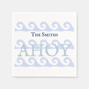 Servilleta De Papel Waves Ahoy Personalizado