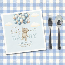 Servilleta De Papel We Can Bearly Wait Baby, Cute Bear Baby Shower