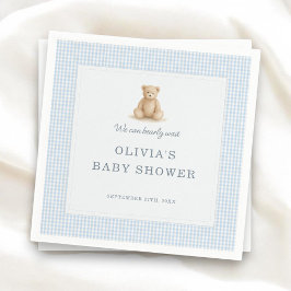 Servilleta De Papel We Can Bearly Wait Teddy Bear Baby Shower Party