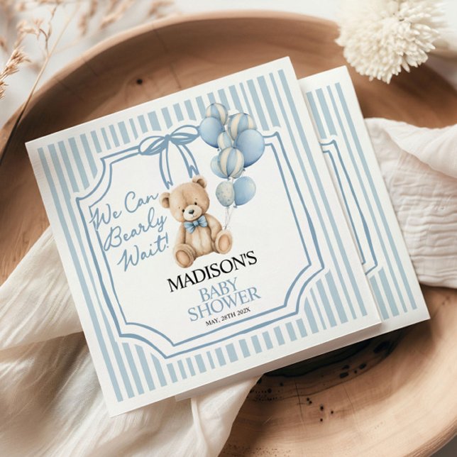 Servilleta De Papel We Can Beary Wait, Baby Shower  (Subido por el creador)