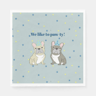Servilleta De Papel We like to paw-ty!  French, bulldog