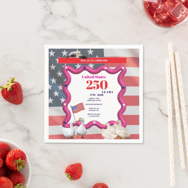 Servilleta De Papel We The Silly Geese 250th Funny Celebration (In situ)