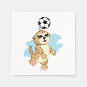 Servilleta De Papel Webkinz el Meerkat que juega a fútbol