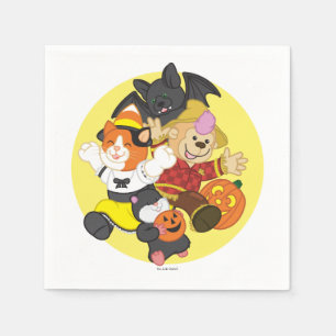 Servilleta De Papel Webkinz Halloween acaricia la luna