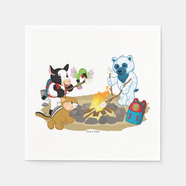 Servilleta De Papel Webkinz | Marismas de Fogata (Anverso)