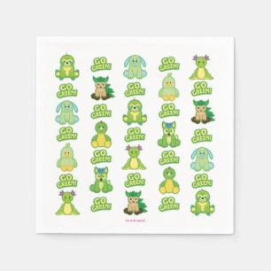 Servilleta De Papel Webkinz va modelo verde
