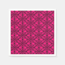 Servilleta De Papel Webs de araña de Halloween sobre rosa