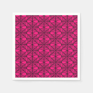 Servilleta De Papel Webs de araña de Halloween sobre rosa