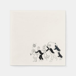 Servilleta De Papel Wedding Party Conga Line Cocktail Napkin