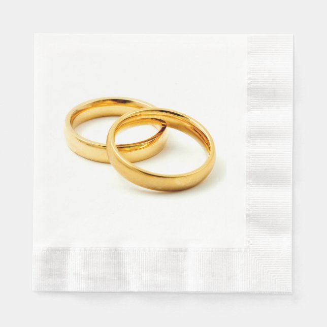 Servilleta De Papel Wedding rings (Anverso)