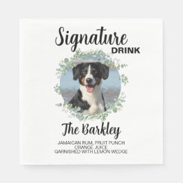 Servilleta De Papel Wedding Signature Drink Dog Photo
