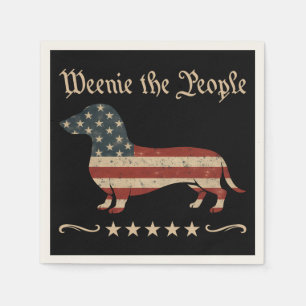 Servilleta De Papel Weenie El Pueblo Dachshund 4 De Julio