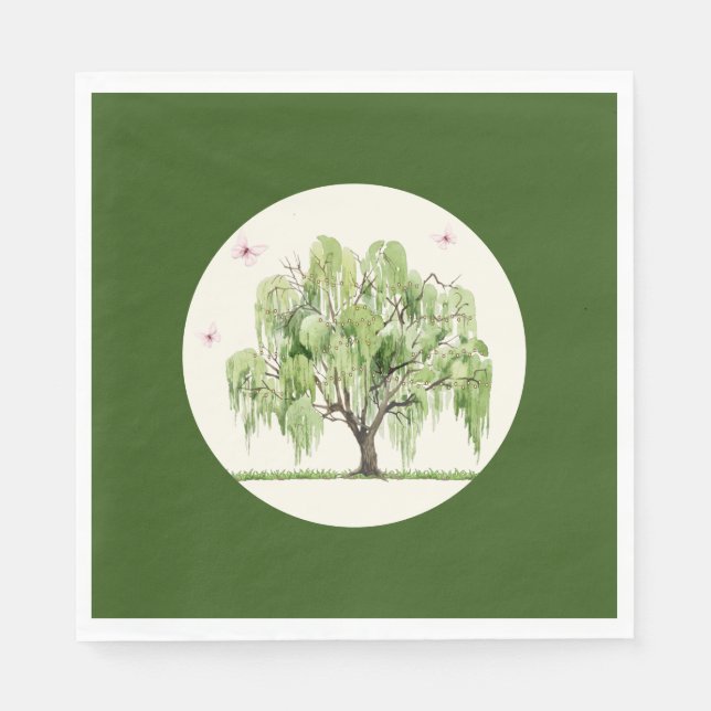 Servilleta De Papel Weeping Williow Boda Paper Napkin (Anverso)