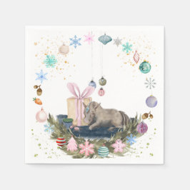 Servilleta De Papel Weihnachtsmotiv Servietten mit Pferdebild