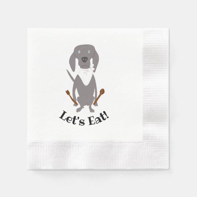 Servilleta De Papel Weim Chef Weimaraner Gray Ghost Dook (Anverso)