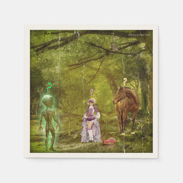 Servilleta De Papel Welcome to Planet Earth (Anverso)