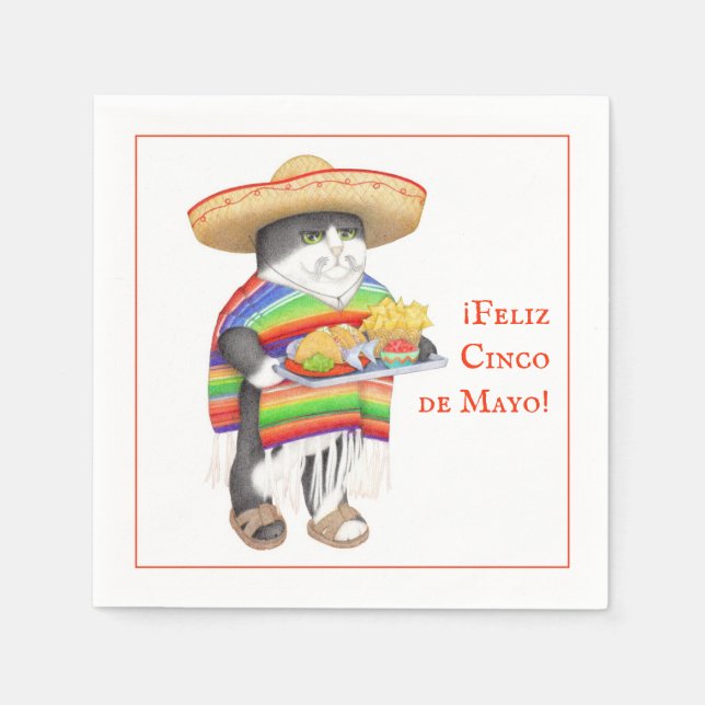 Servilleta De Papel WENDELITO Cinco de Mayo Cocktail Napkin estándar (Anverso)