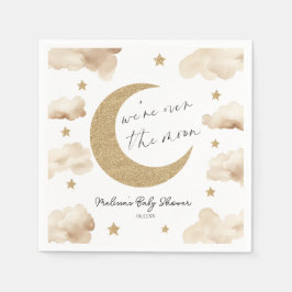 Servilleta De Papel We're Over The Moon Boho Celestial Baby Shower