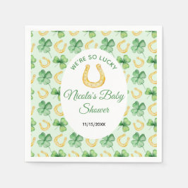 Servilleta De Papel We're So Lucky Horseshoe St Patrick's Baby Shower