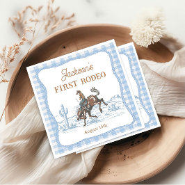 Servilleta De Papel Western Blue Rodeo Birthday Paper Napkin