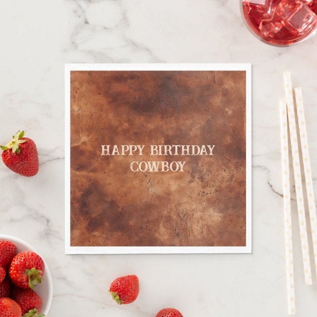 Servilleta De Papel Western Brown Howdy Cowboy Brown (In situ)