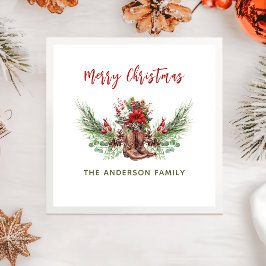 Servilleta De Papel Western Cowboy Boots Funciona con las Napolas de N