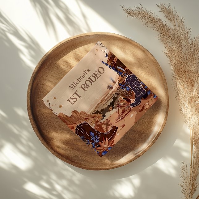 Servilleta De Papel Western Cowgirl Cowboy First Birthday (Subido por el creador)