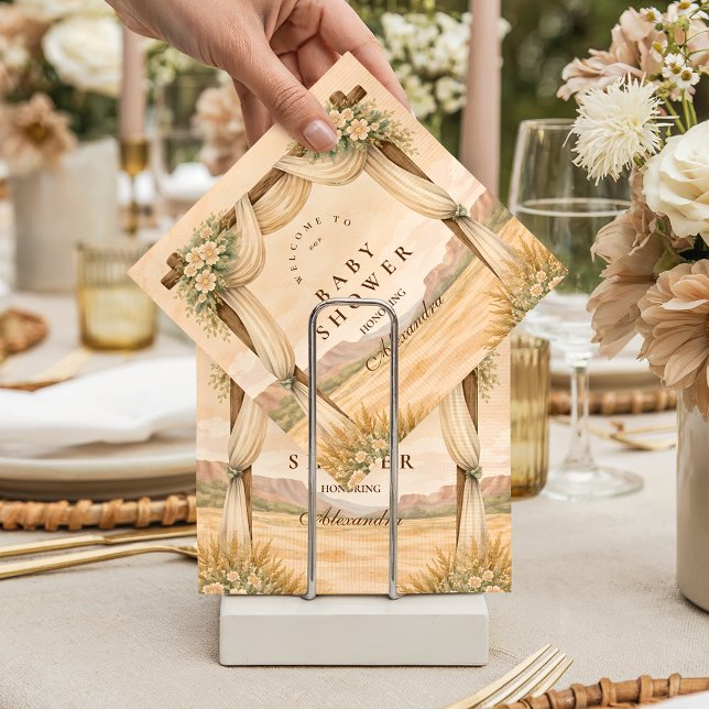 Servilleta De Papel Western Desert Floral Arch Baby Shower (Subido por el creador)