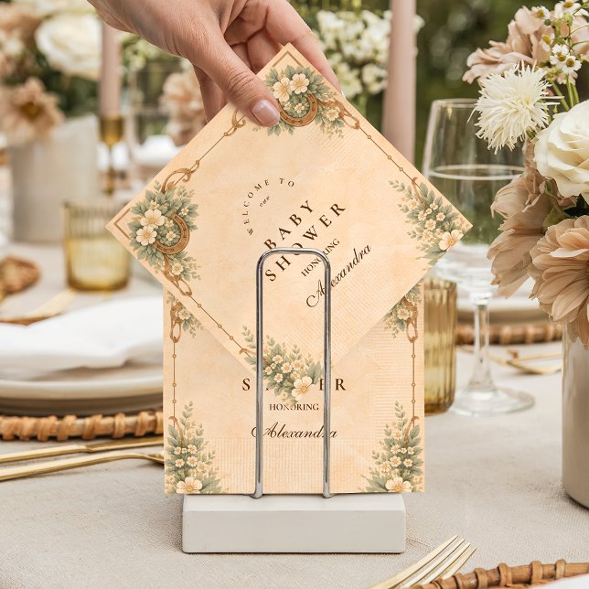 Servilleta De Papel Western Desert Horseshoe Baby Shower (Subido por el creador)