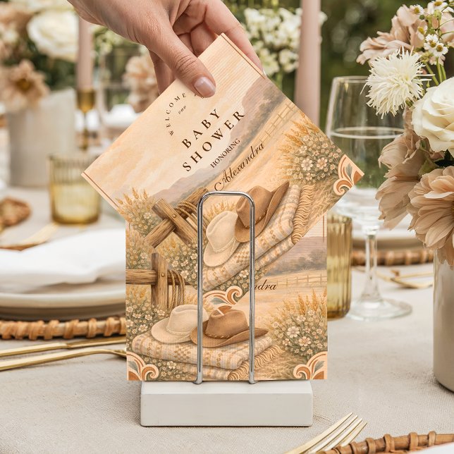 Servilleta De Papel Western Desert Saddle Baby Shower (Subido por el creador)