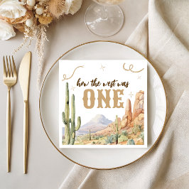 Servilleta De Papel Western “How the West Was One” Napkin