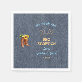 Servilleta De Papel Western Rope Nos Amarramos A La Recepción De Knot 