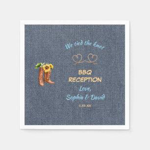 Servilleta De Papel Western Rope Nos Amarramos A La Recepción De Knot 