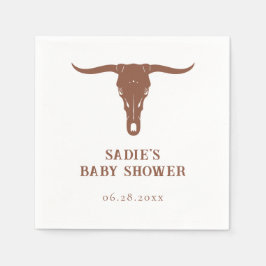 Servilleta De Papel Western Terracotta Cowboy Baby Shower Napkins