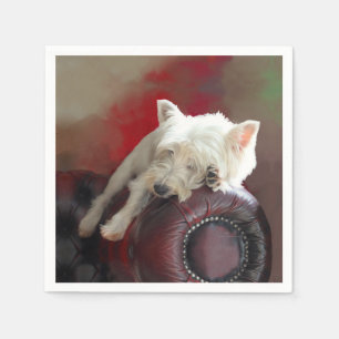 Servilleta De Papel Westie descansando