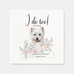 Servilleta De Papel Westie Dog Boda Cocktail Napkins