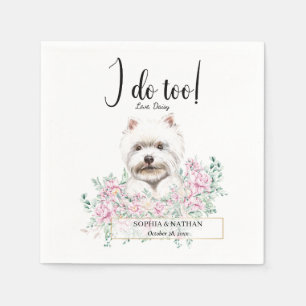 Servilleta De Papel Westie Dog Boda Cocktail Napkins