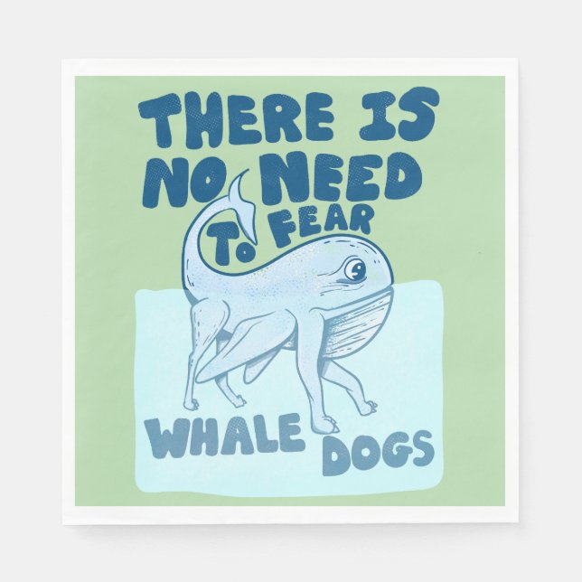 Servilleta De Papel Whale Dog funny creature (Anverso)