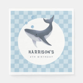 Servilleta De Papel Whale Under The Sea Ocean Thank You Favor