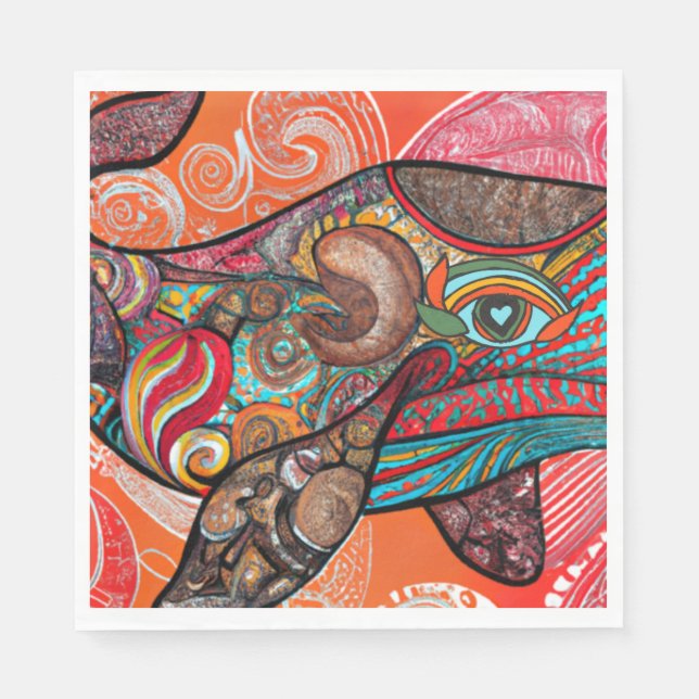 Servilleta De Papel Whale Wow (Anverso)