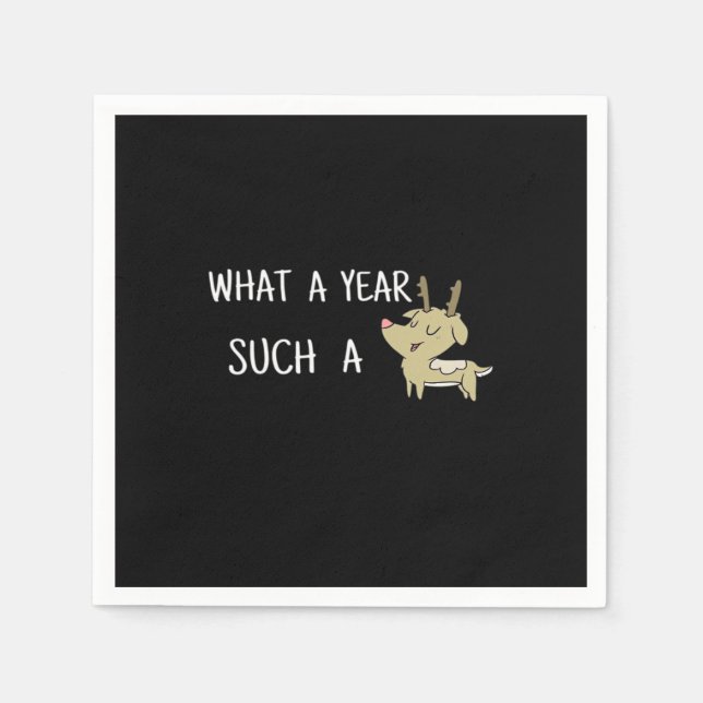 Servilleta De Papel What A Fun Deer Moment Retro Style  (Anverso)